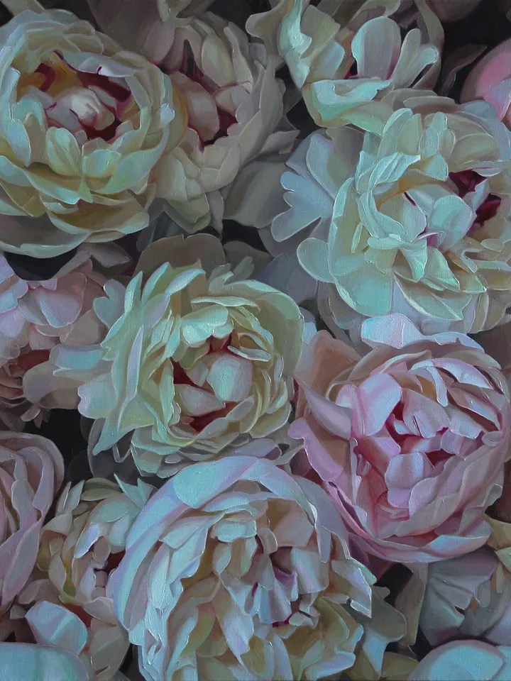 Magnificent peonies painting