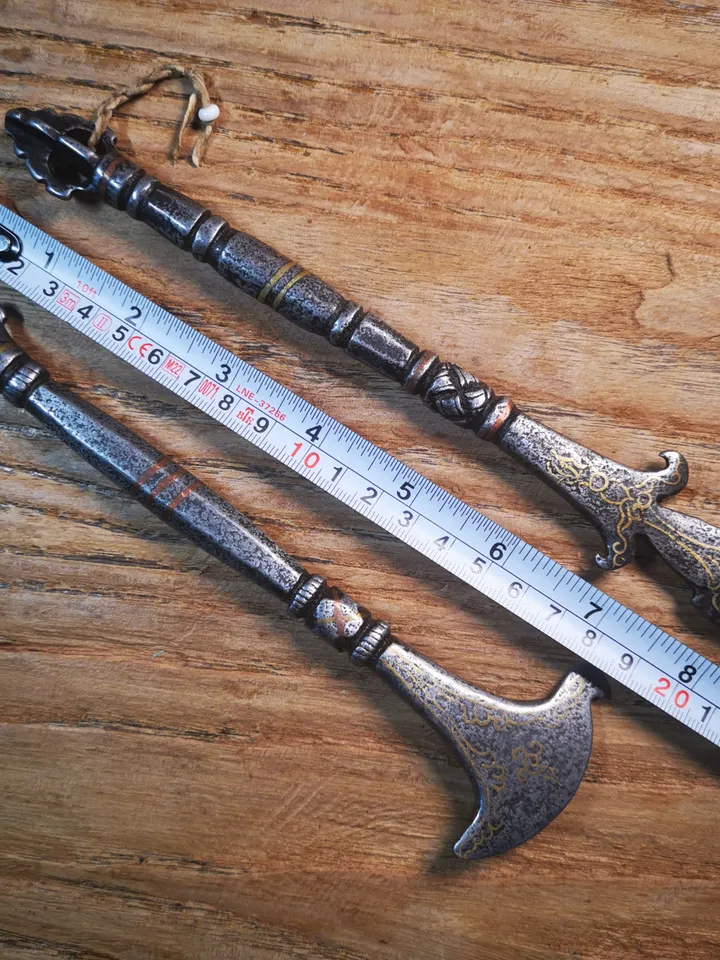 Gandhanra Handmade Antique Tibetan Tantric Practitioner Vajra Chopper Phurba Ritual Implements, 1 Set of 15 PCs,Big Size