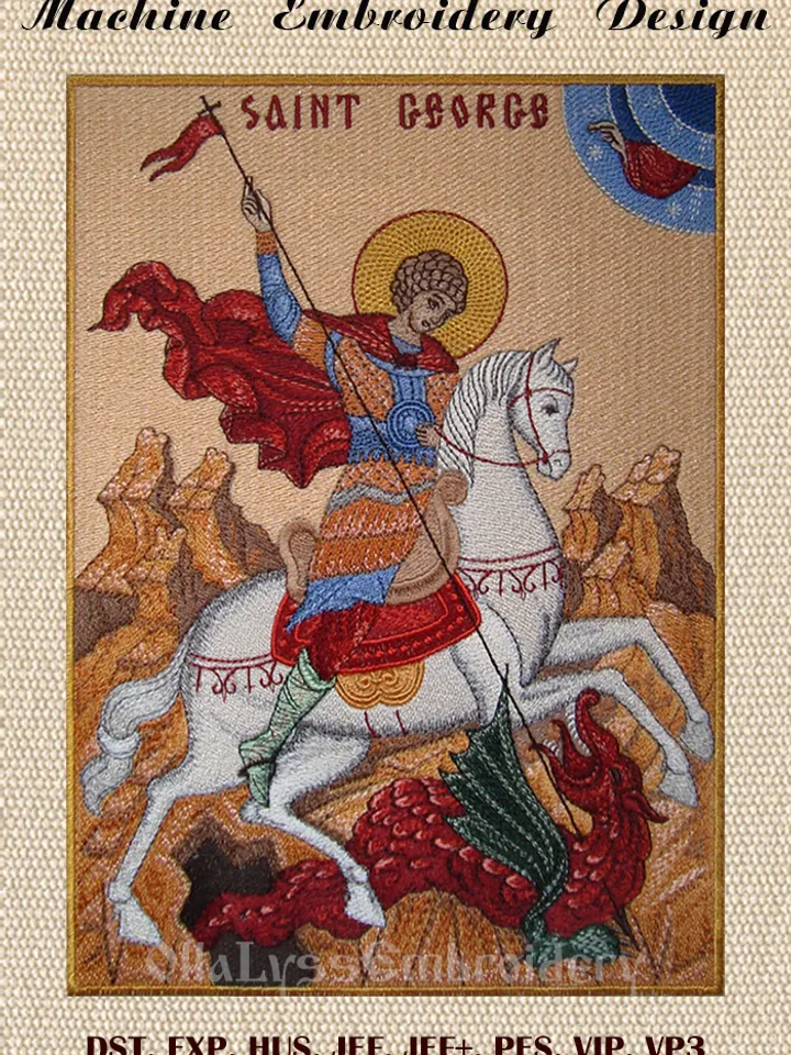 Saint George and the Dragon embroidery design