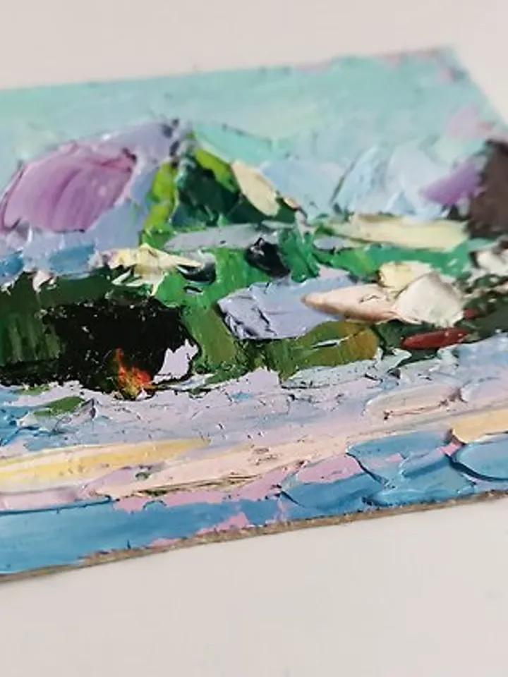 Shanxi Painting 油畫原作 Chinese手工油畫 Village 掛畫 Original Art Original Oil Painting