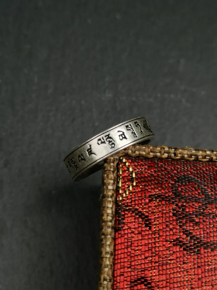 Gandhanra Unique Handcrafted Tibetan Silver Ring | Yellow Jambhala | Adjustable Size | Protection Jewelry | Spiritual Gift