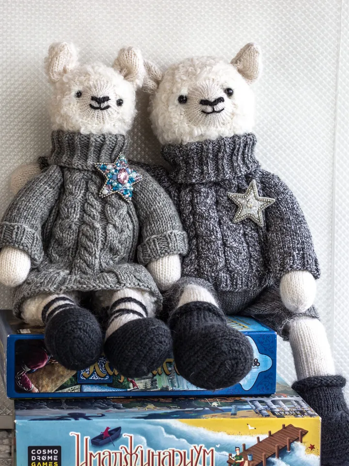 Organic Handmade LLama Toy: Eco-Friendly, Sustainable Plushie for Unique Baby Shower Gifts/ 2 LLamas