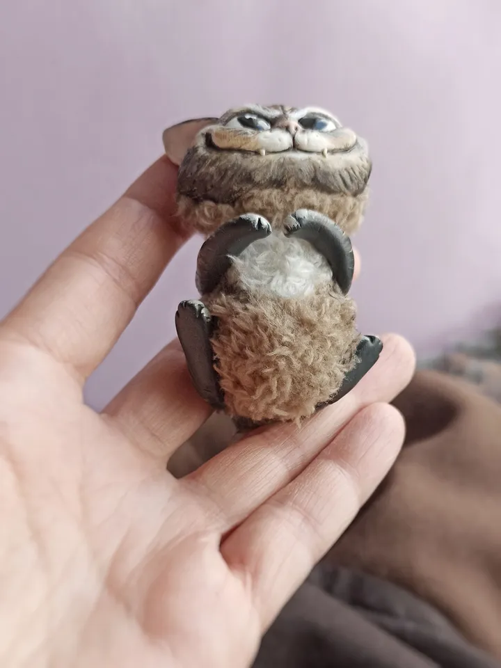 Sly cat art doll
