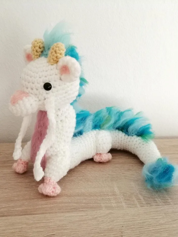 Haku The Dragon Crochet Pattern, english, amigurumi pattern, crochet animal pattern, crochet plushie pattern, crochet dragon pattern Fantasy