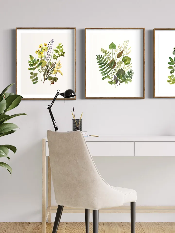 Watercolor Botanical Print Set Of 3 Floral Printable Art Gallery Wall Art Wild Flowers Art Floral Farmhouse Art Wild Flowers Minimalist Art