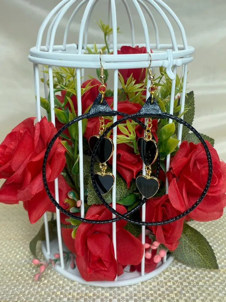 Handmade ring earrings. Bijouterie.