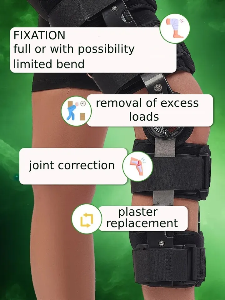 Knee Orthosis With Hinges Orthopedic Knee Bandage