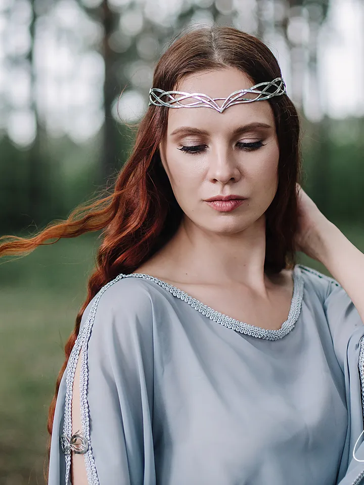 Sorceress diadem fantasy legends Tiara Elven Crown boho romantic Wedding Headpiece Celtic medieval elven Queen Viviane
