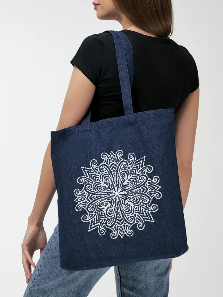 Mandala cross stitch pattern PDF download Mandala ornament cross stitch chart, Monochrome mandala pattern digital PDF, DIY Home decor #M234