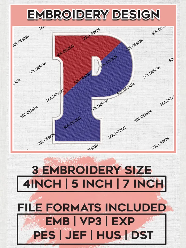 NCAA Pennsylvania Team Logo embroidery designs, NCAA Pennsylvania Quakers Logo Machine embroidery designs, NCAA Logo embroidery designs, NCAA Lopes Machine embroidery designs, Digital Download