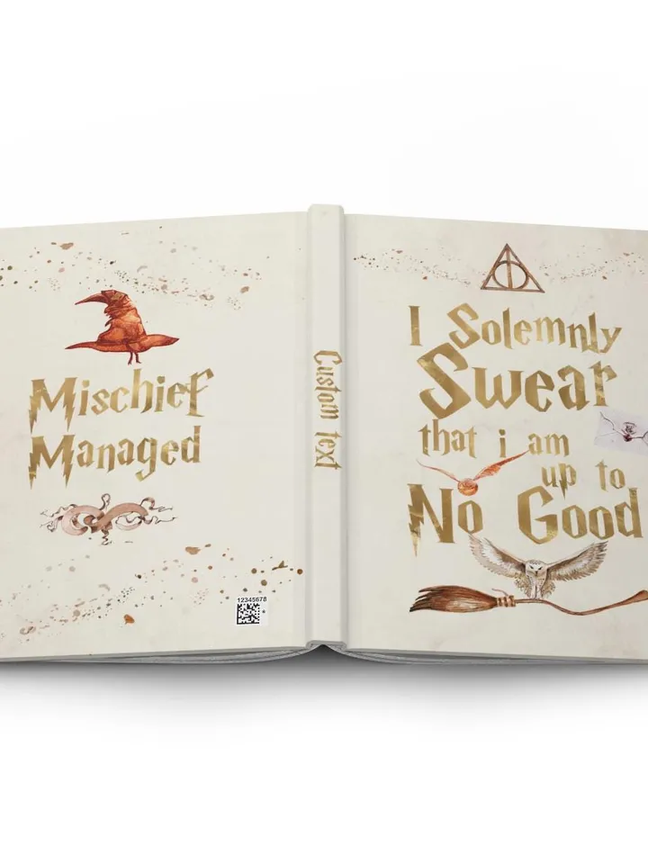Wizarding World Hardcover Journal, Magic Notebook, Spell Book, Fantasy Diary, Gift, Magic gift Matte Journal