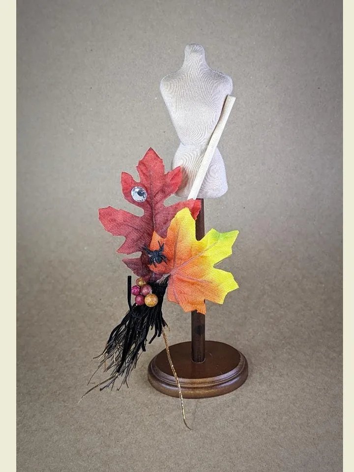 Premium Halloween witch broom for 1/6 scale dolls