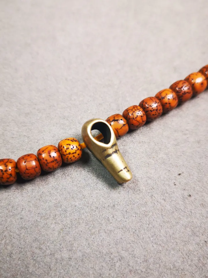 Gandhanra Tibetan Guru Bead,Mini Size T-drilled 3-Hole Prayer Bead,Mala Bead,Connector Bead for Buddhist Bead Accessories