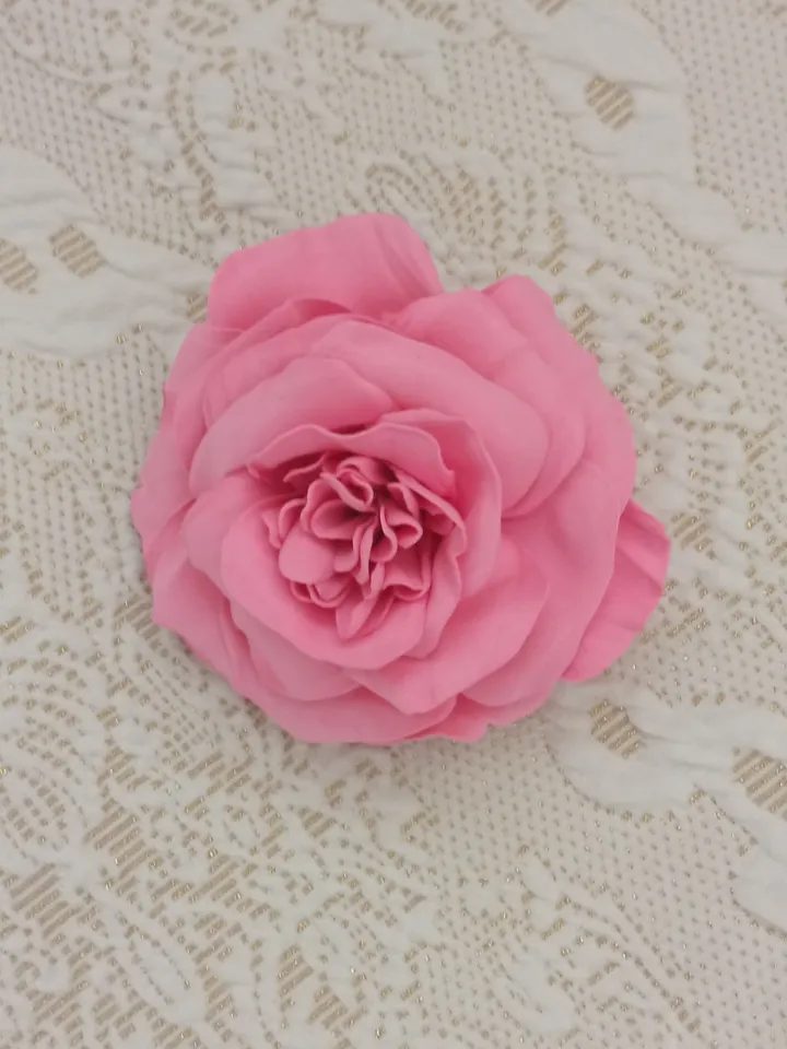 Rose brooch pin by hand/floral women's jewellery/pink rose brooch/ gift for her/grandma gift/ mother Day gifts/DIY gift