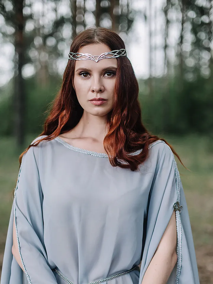 Sorceress diadem fantasy legends Tiara Elven Crown boho romantic Wedding Headpiece Celtic medieval elven Queen Viviane