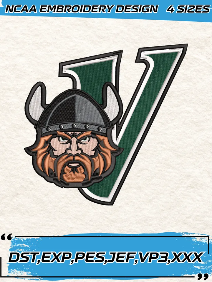 Cleveland State Vikings Logos Embroidery Design,NCAA Logo Embroidery Design,Machine Embroidery Design File,4 Sizes, Digital Download