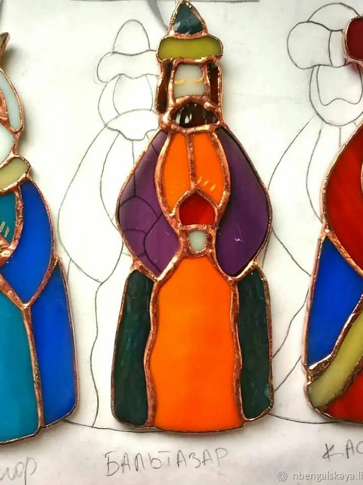 Stained Glass Christmas Magic: Collection №2, Artisan Glass Holiday Ornaments, Handcrafted Festive Glass Figures, Tiffany-Style Christmas Keepsakes, Holiday Spirit Glass Figurines, Yuletide Glass Creations