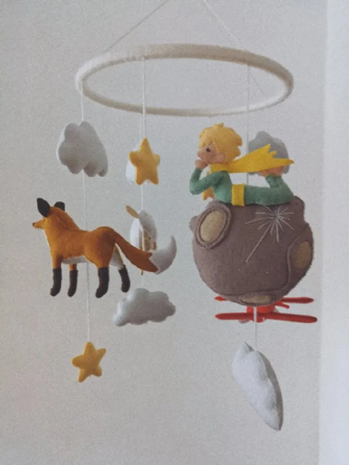 The Little Prince baby mobile, Nursery mobile neutral, Crib mobile