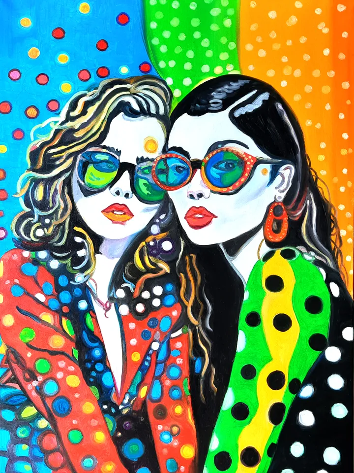Girls Art Original Oil painting Oil on canvas