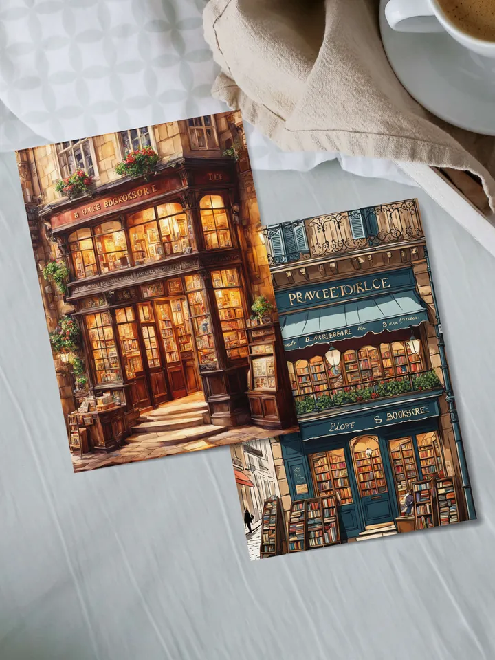 Postcards "Bookstores"