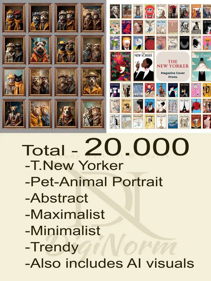 WHOLE SHOP SALE 213.000+ Mega Gallery Wall Art Bundle - Bauhaus, Boho, Botanical, Matisse, City Map, Patent, Vintage Posters - Digital