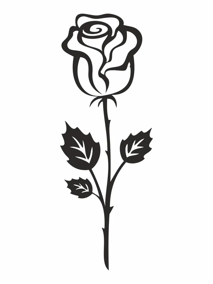 Rose silhouette, Black rose svg, Roses svg, Flower svg, Roses clipart, Roses bundle svg, Roses cut file