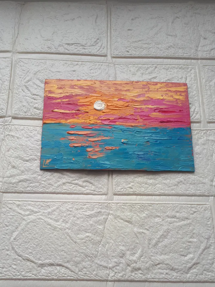 Symphony of Colors, Seascape Sunset Painting