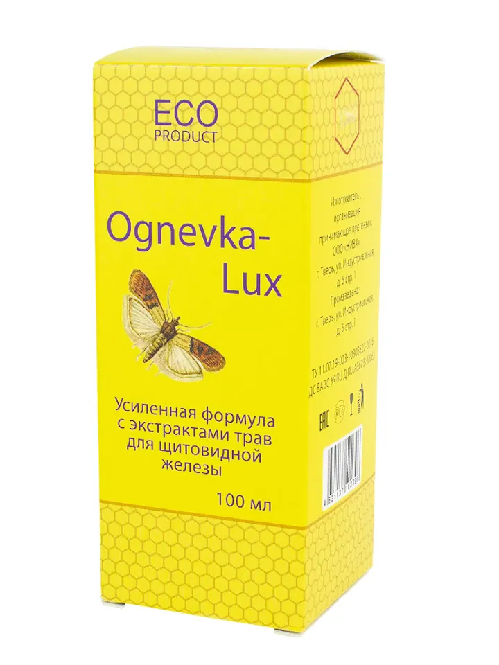 Tincture Ognyovka-Lux Zhiva for thyroid gland, for endocrine system 100 ml