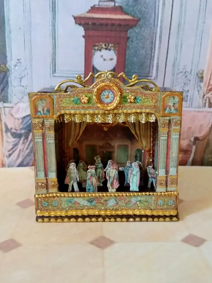 Puppet show. Paper theater.1:12 scale.