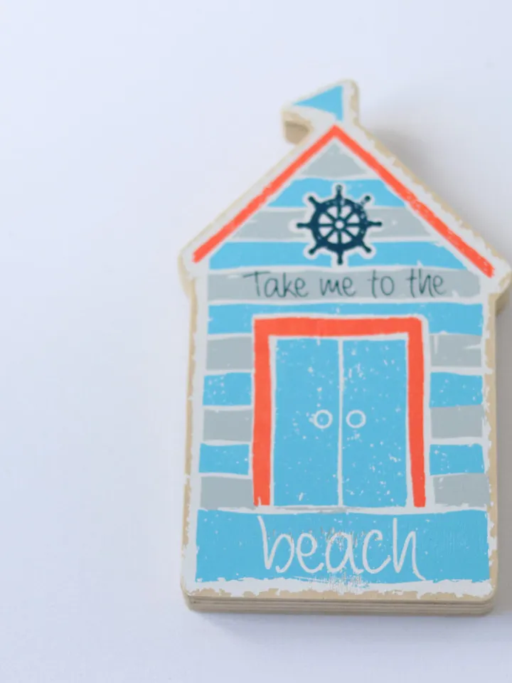 Beach Hut Hanging Decor Wooden Beach House Sign Seaside New Home Housewarming Gift Nautical Nursery Decor