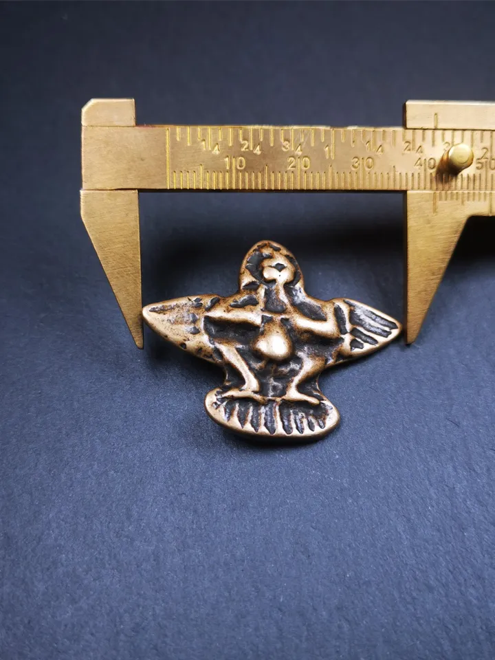 Gandhanra Antique Tibetan Buddhist Amulet Pendant - Garuda - The Golden-Winged Bird, Crafted from Copper,1.65&quot;