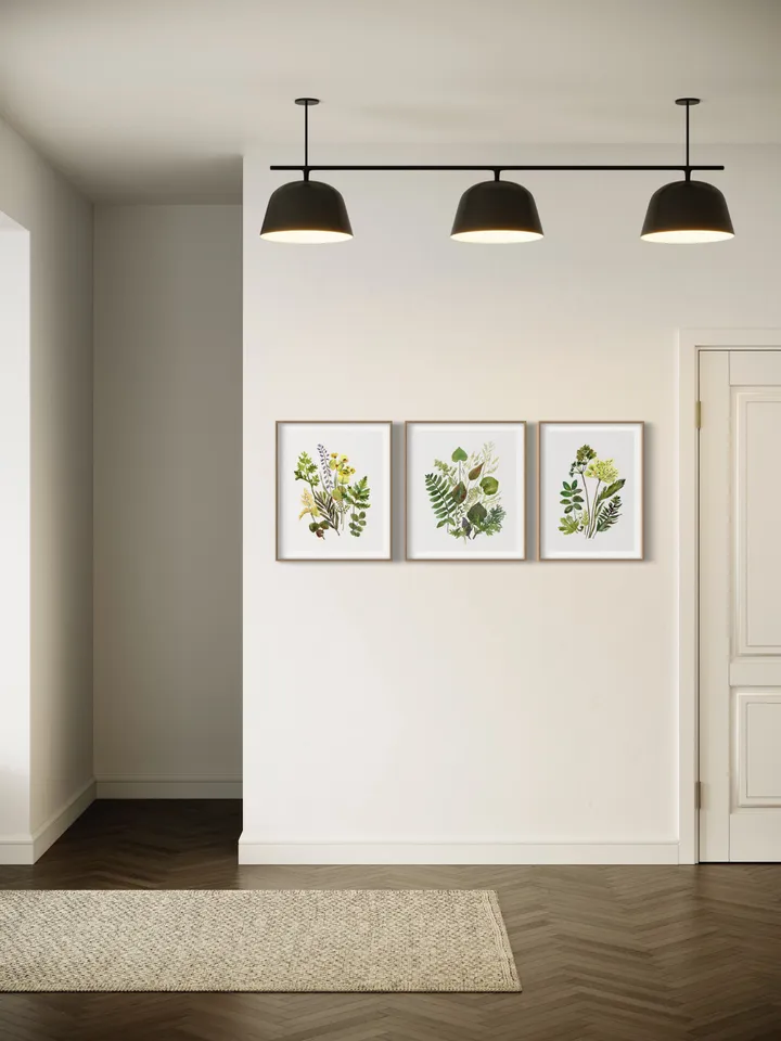 Wildflowers Vintage Set Of 3 Prints, Watercolor Painting, Botanical Art Set, Country Flower Art, Daisy Plant, Bathroom Decor, Home Decor