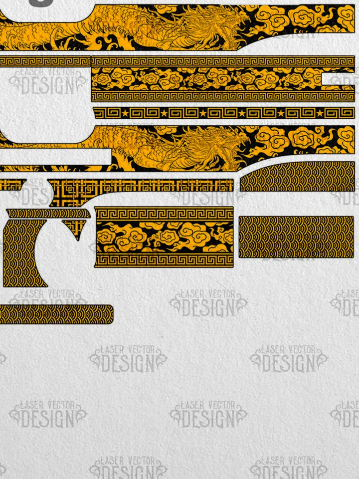 VECTOR DESIGN Colt 1911 government Dragon