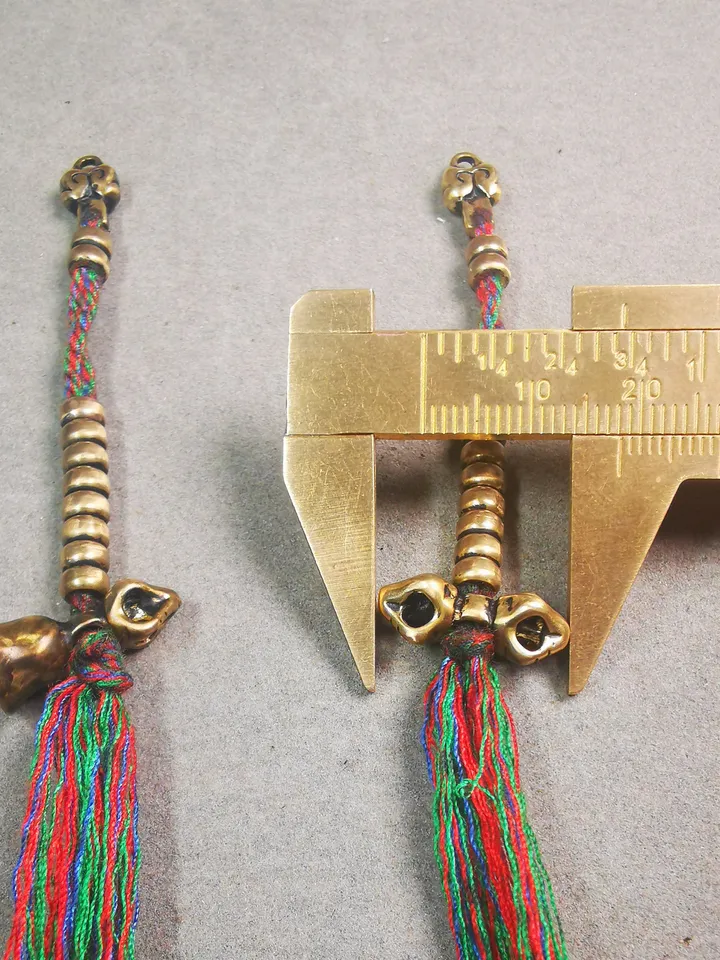 Gandhanra Handmade Tibetan Buddhist Mala Counters,Prayer Bead Counters,with Dorje and Vajra Pendant,Made of Brass