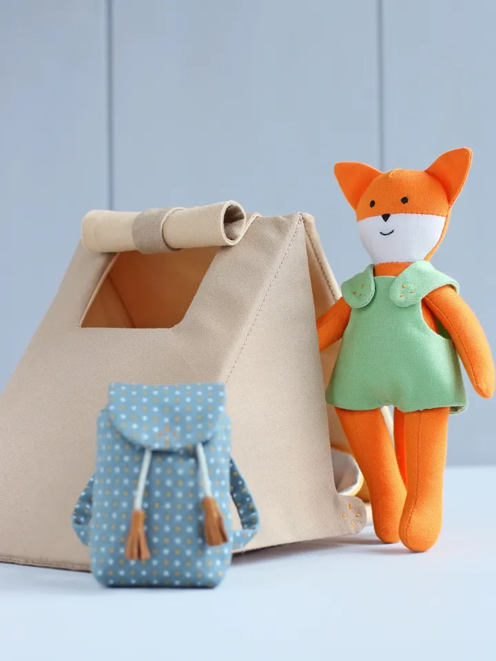 2 PDF Mini Fox and Camping Set Sewing Patterns Bundle