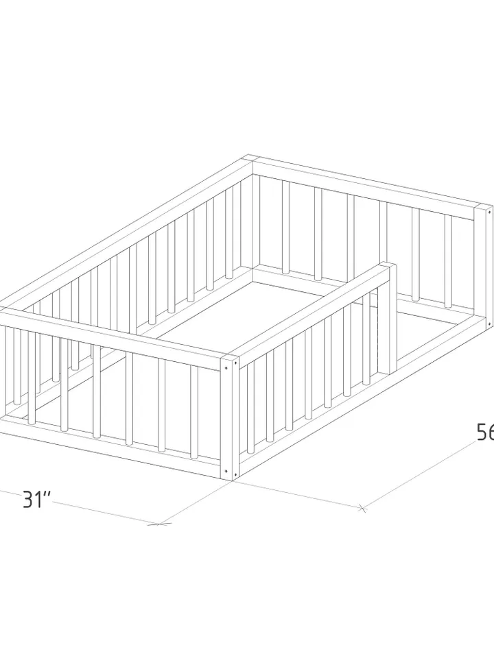 Montessori Floor Bed Plan, Crib Size, PDF, DIY