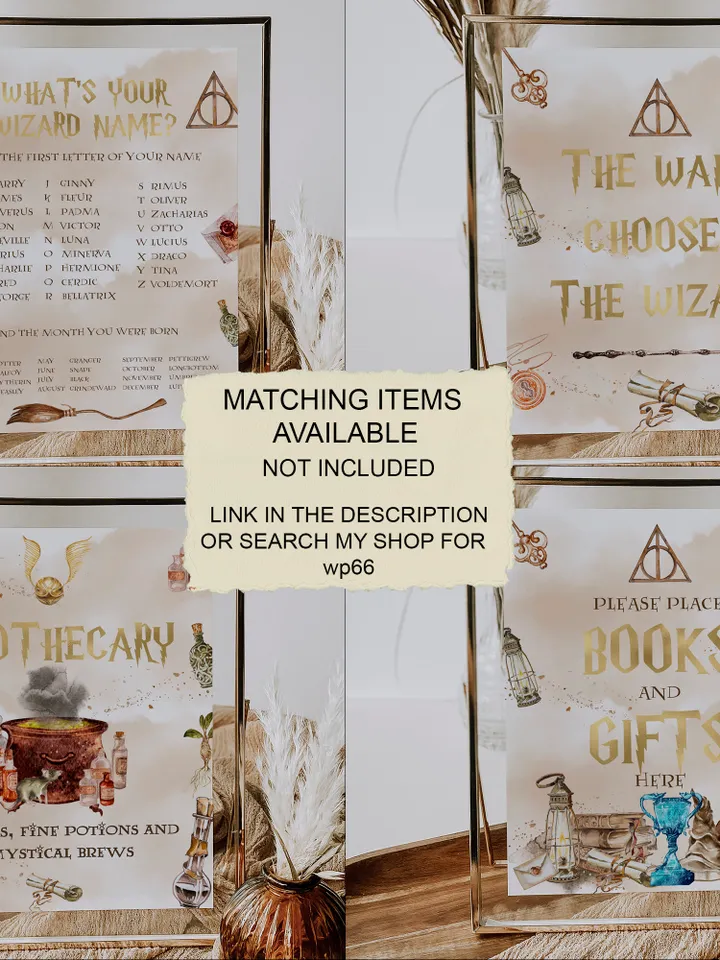 DIY Wizarding World Baby Shower iNVITATION; Magic School Baby Shower Template; School of Wizard Baby Shower invitation template; wP66