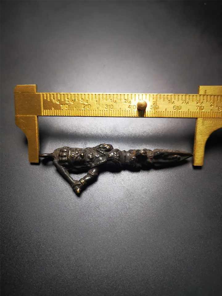 Gandhanra Antique Thokcha Pendant,Phurba Kila of Manjusri and Samantabhadra,Tibetan Budhist Protective Amulet,80 Years Old