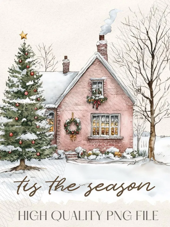 Retro Christmas png, Tis the Season Png, Santa Claus png, Watercolor Christmas png, Christmas sublimation, Merry Christmas, Christmas vibes