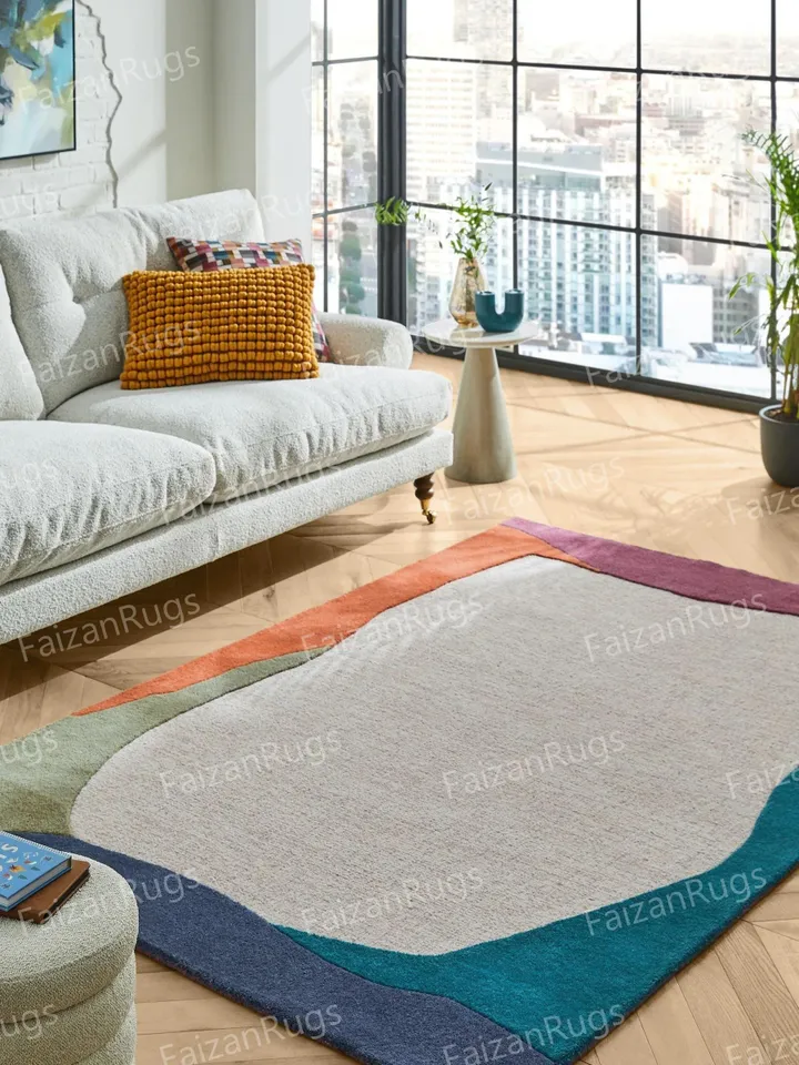 Buy 8x10 Contemporary Hand Tufted Rug 100% Wool For Living Room, Bed Room, Kids Room In Any Size 10x14,10x12,9x12,8x10,6x9,5x8,4x6