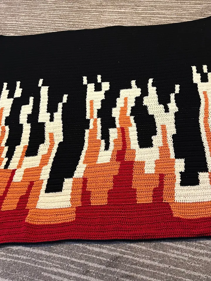 Flames Crochet Afghan Pattern