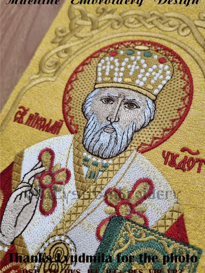 Saint Nicholas embroidery design