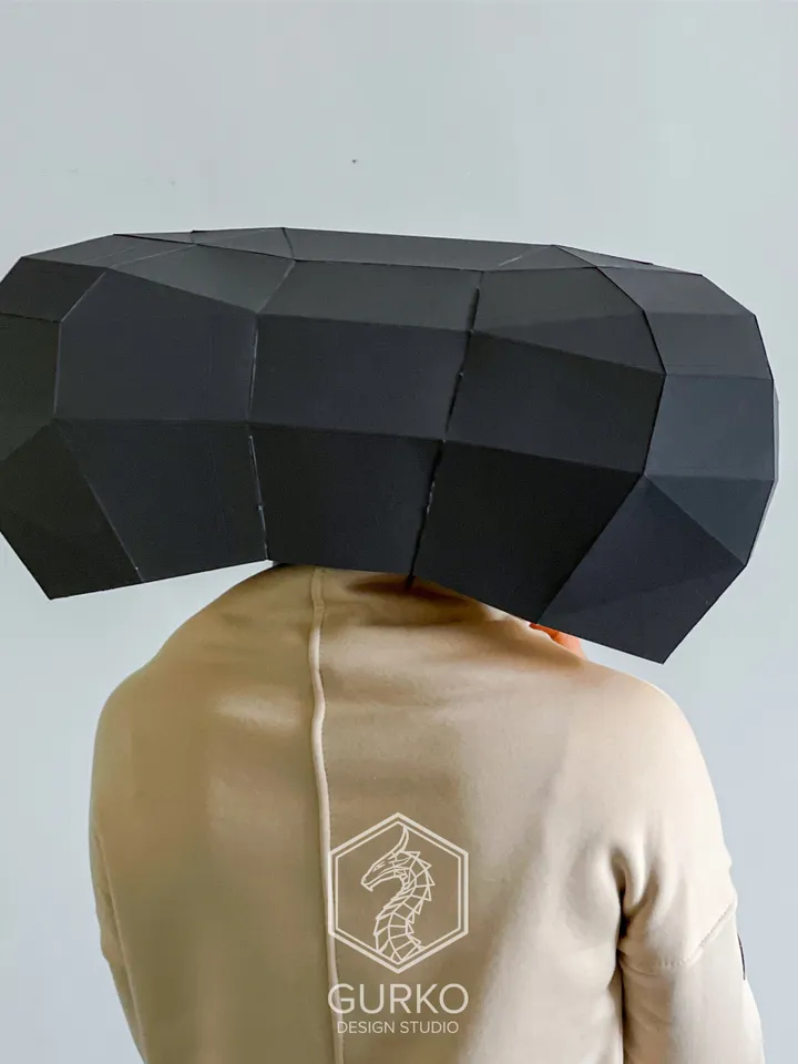 Cobra Mask Papercraft, Snake, Digital Template, PDF Download, Gurko, 3D Low Poly Animal Mask, DIY Origami, Pepakura, Paper Mask, DIY Costume