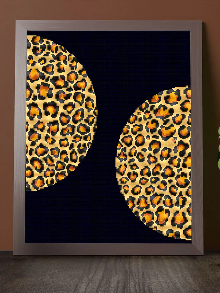 Leopard background cross stitch pattern PDF Animal skin pattern design, Leopard print Instant download PDF, Modern cross stitch chart #K7