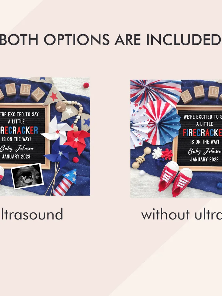 4th of July Pregnancy Announcement digital, 4th of July Baby Announcement, Patriotic Pregnancy Announcement, Editable Digital Template