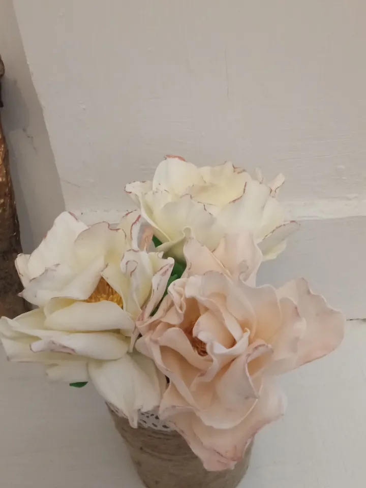 Delicate small bouquet in a jute pot. Gifts for her Mother's day gifts Home decor indoor