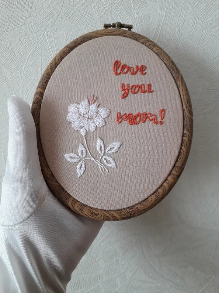 Flower for mom pattern pdf embroidery, Easy embroidery DIY