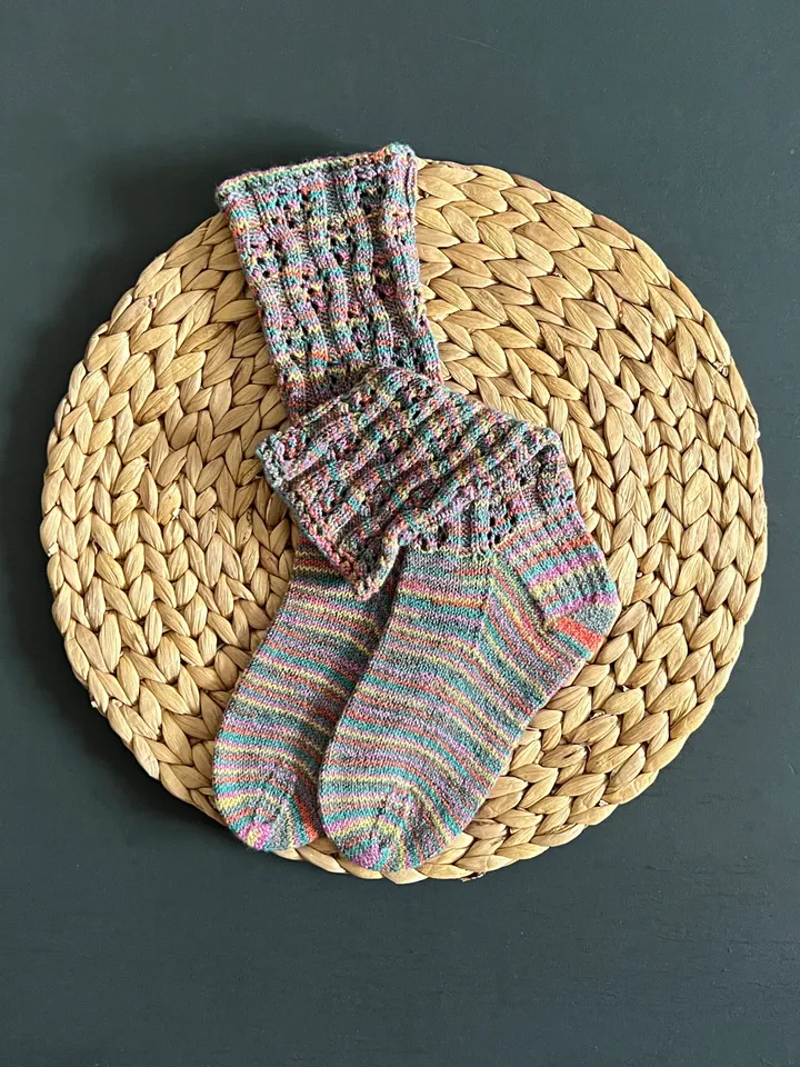 Handmade knitted womens socks/ Warm knitted accessory