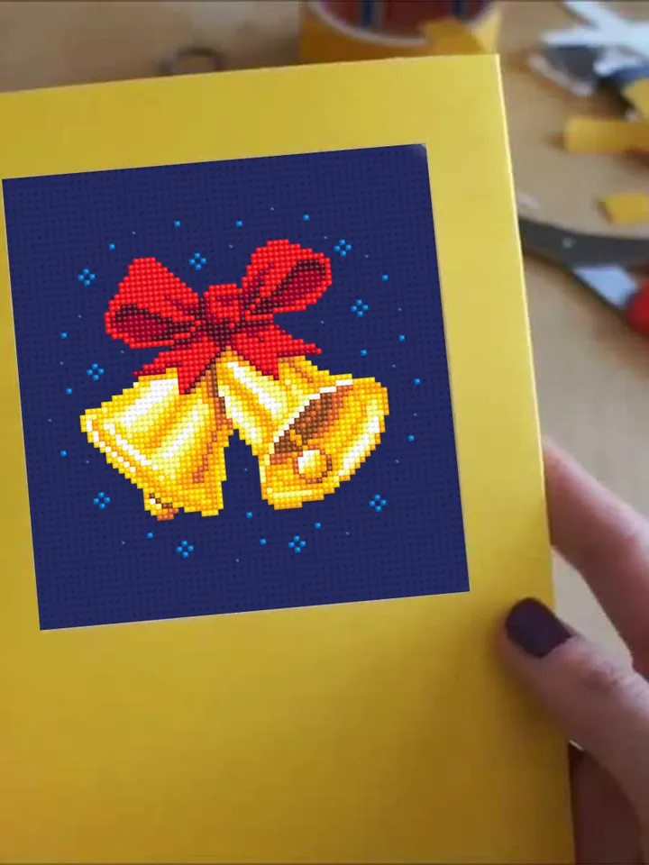 Christmas bells cross stitch pattern PDF download Christmas ornament cross stitch chart, Christmas pattern digital PDF, Jingle bells #N121