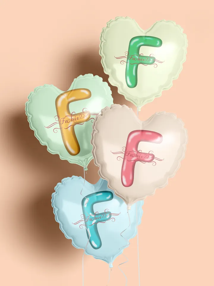Fabio - name in Samantha style with bright letters, digital design